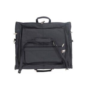 AMERILEATHER Black Leather Three Suit Garment Bag